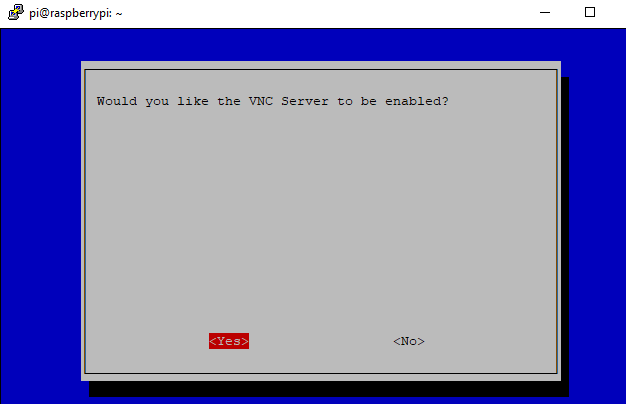 pi@raspberpypi: 
Would the Server to be enabIed2 